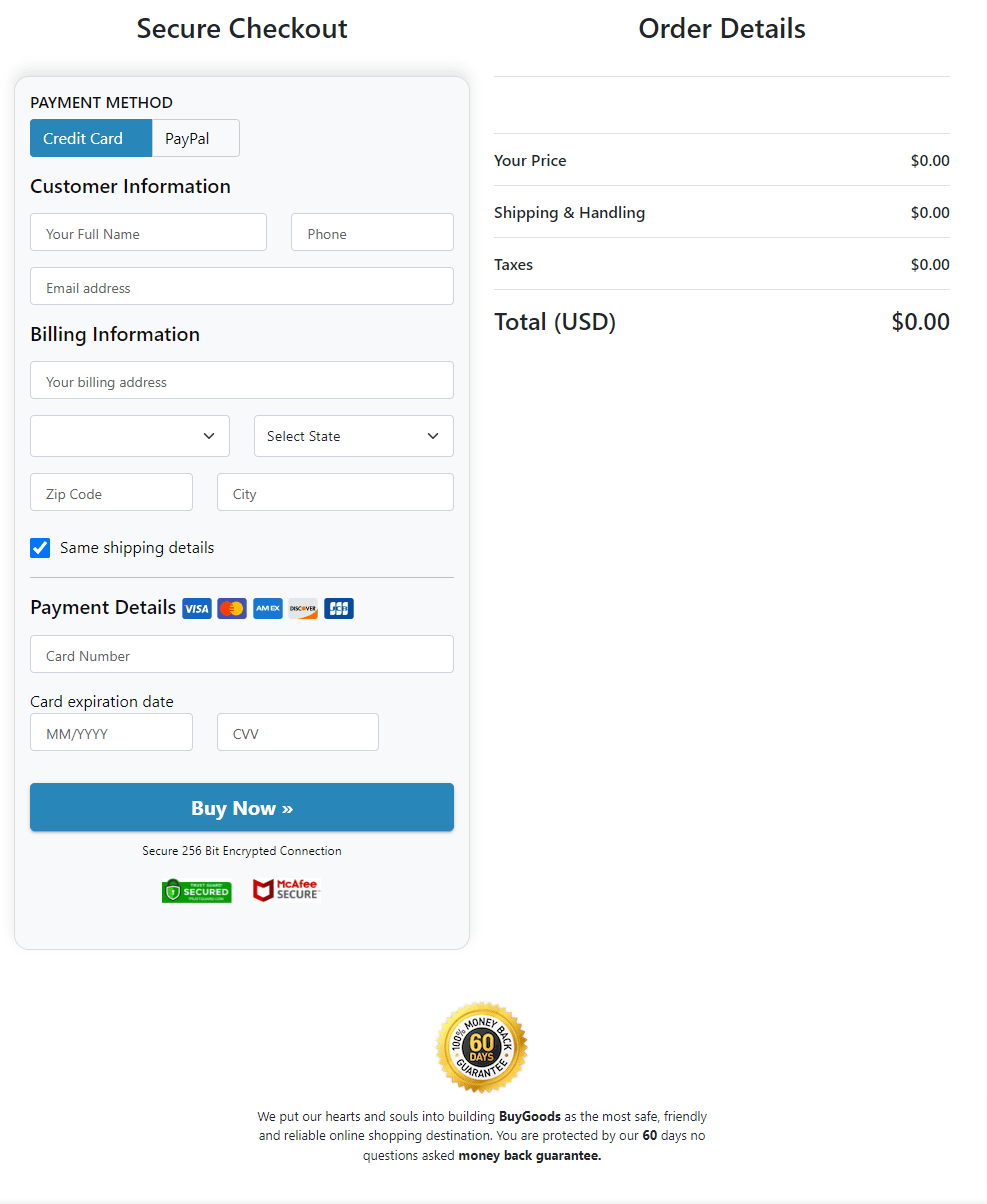 Auritine Checkout